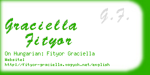 graciella fityor business card